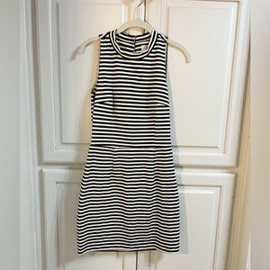 Dolce Vita Black and White Stripped Sleeveless Dress